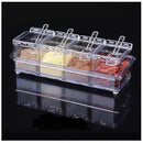 Porta Condimentos Organizador De Tempero Em Acrílico Com Suporte e Colher Inclusos - Entrega Grátis