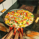 IronGrill - Discos de Arado de Aço Reforçado com Alças de Madeira - Entrega Grátis