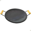 IronGrill - Discos de Arado de Aço Reforçado com Alças de Madeira - Entrega Grátis