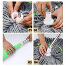 MopClean - Esfregão 2 em 1 Giratório Automático Com Desidratação Perfeito Para Limpeza Completa de Piso - Entrega Grátis